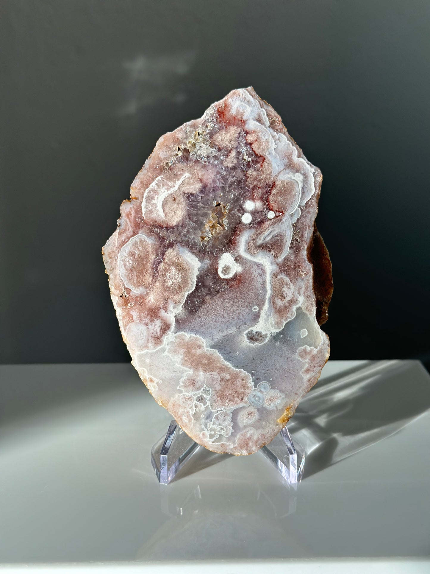 Pink Amethyst x Flower Agate Slab x Purple Amethyst | Slab 01