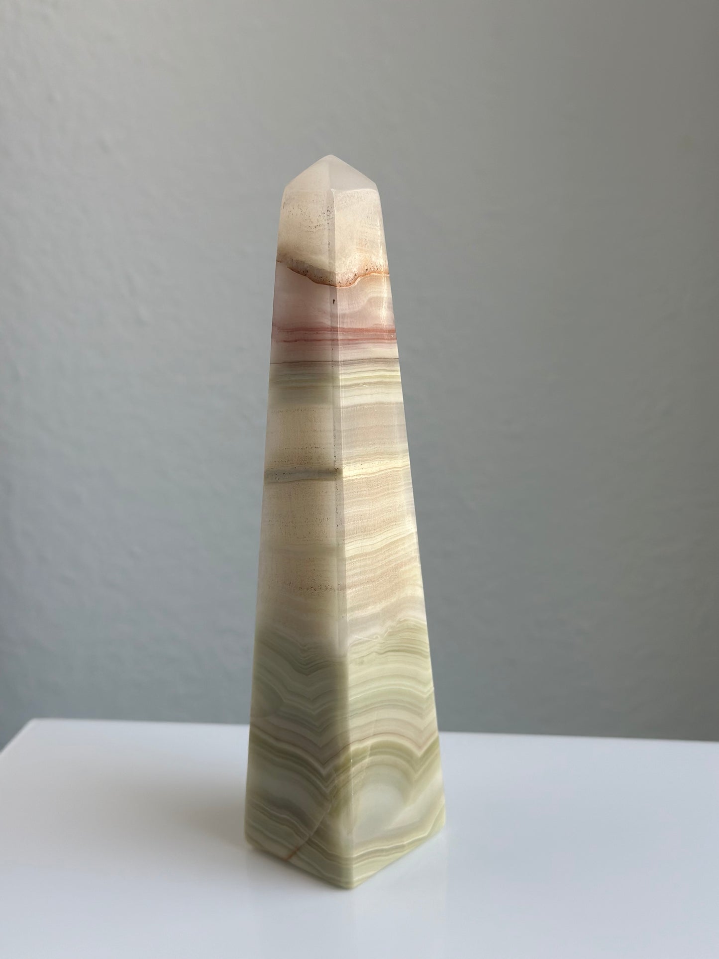 Pink Banded Onyx | Obelisk Tower 01