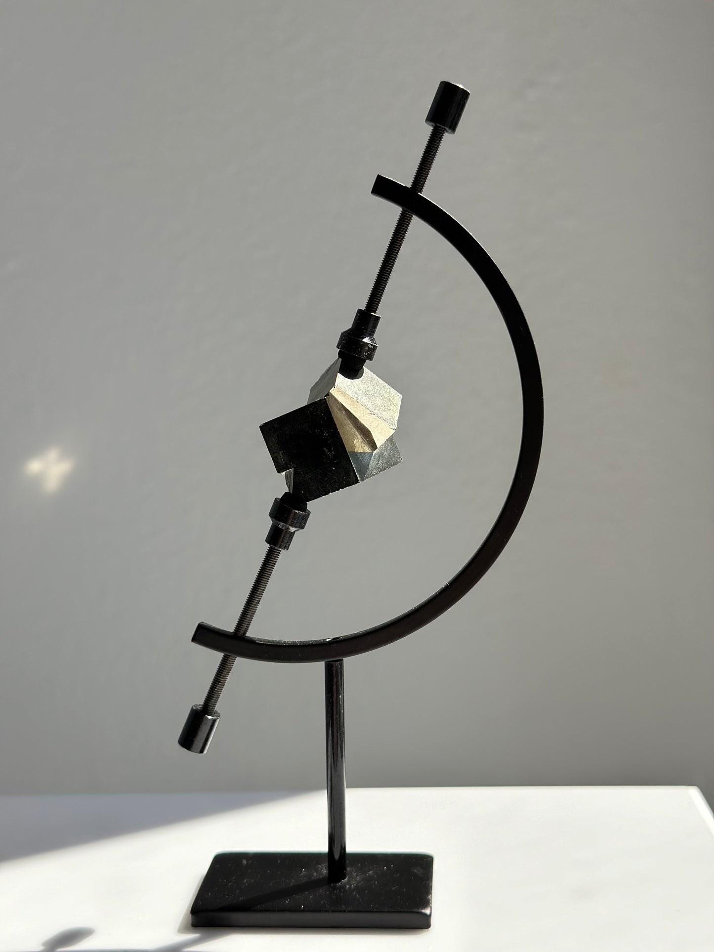 Cubic Pyrite w/Caliper Stand | 01