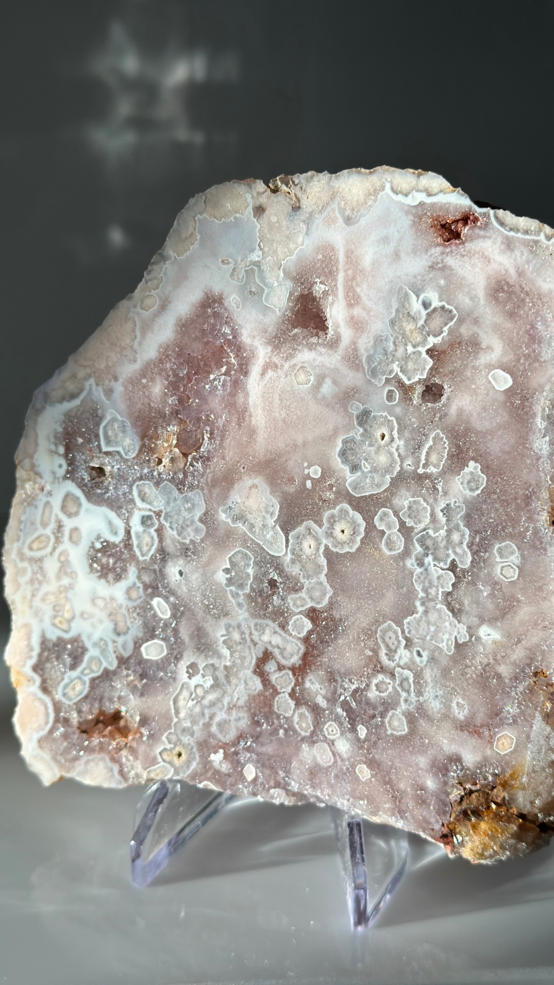 Pink Amethyst x Flower Agate x Purple Amethyst | Slab 02
