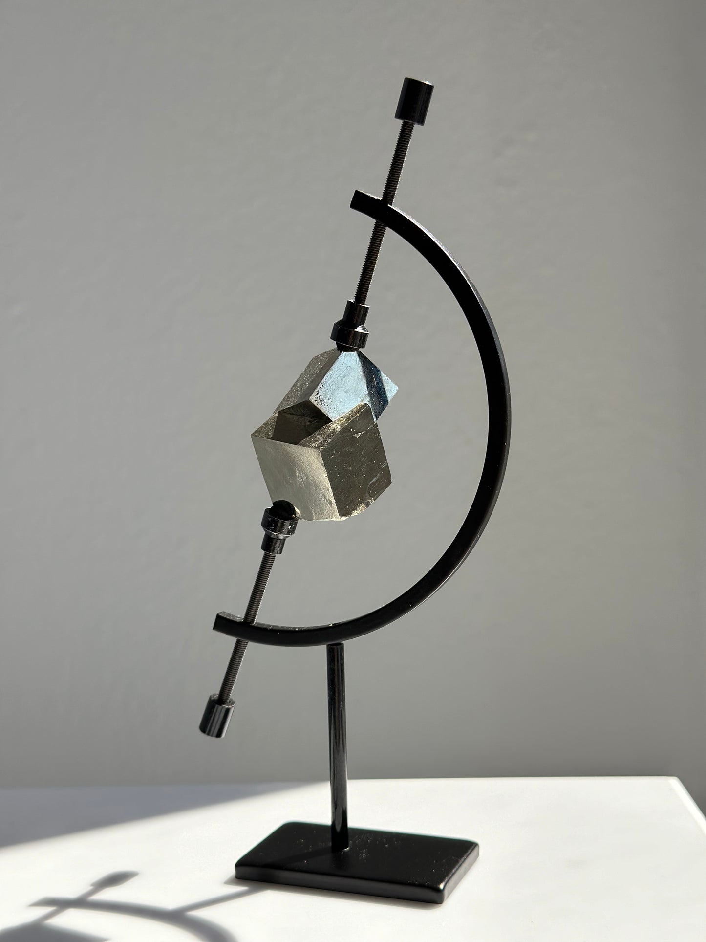 Cubic Pyrite w/Caliper Stand | 02