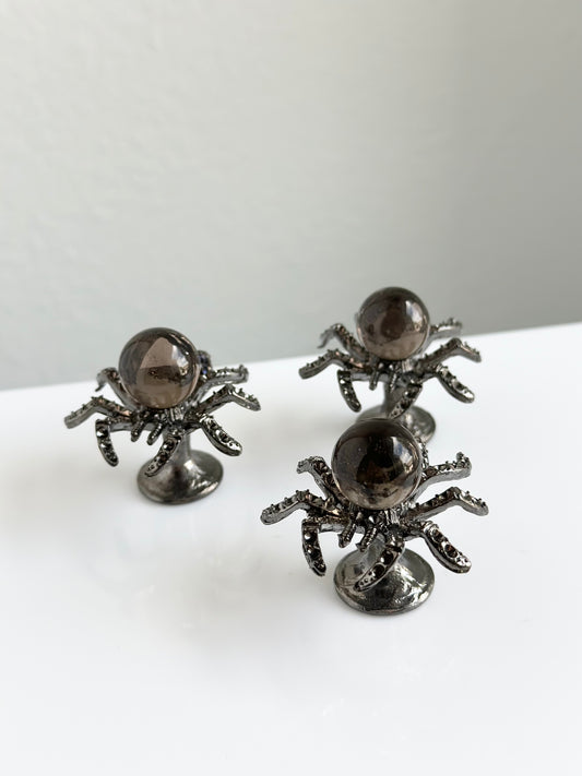 Spider | Sphere Holder with Mini Smoky Quartz Sphere