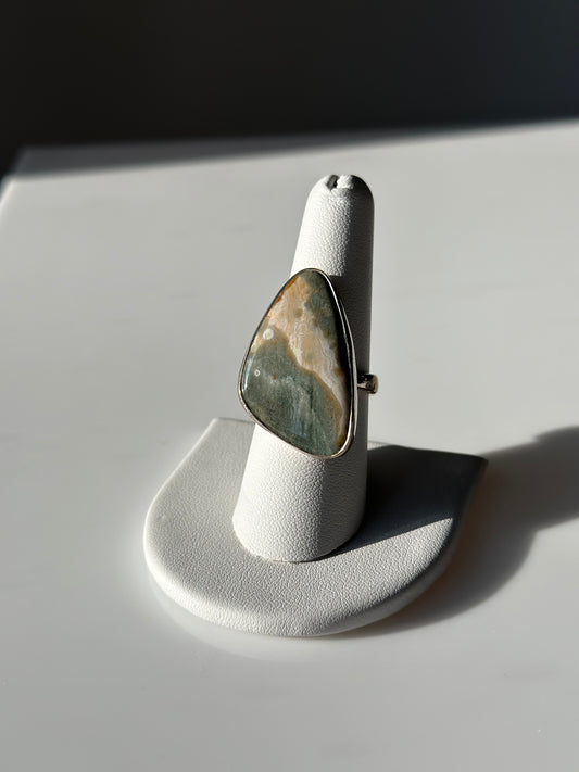 Sea Jasper | Adjustable Ring 01