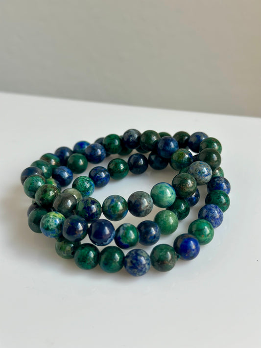 Malachite x Azurite x Pyrite | 8mm