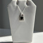 Black Spinel Faceted Heart Lock | Pendant