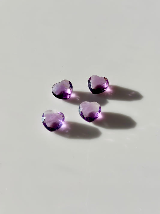 Amethyst Faceted | Mini Heart