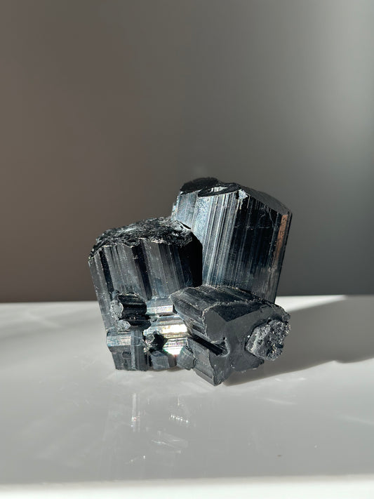 Sleek Black Tourmaline | Cluster 02