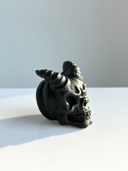 Obsidian | Horned Pumpkin Skull