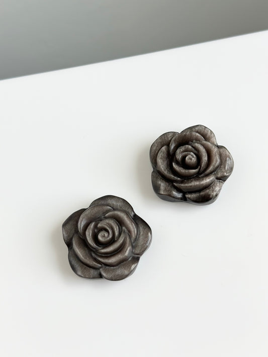 Obsidian Silver Sheen | Rose