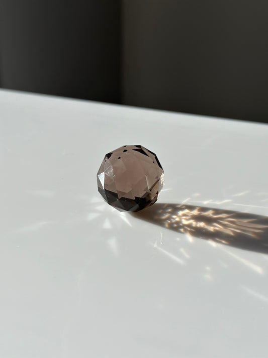 Smoky Quartz | Faceted Sphere 01