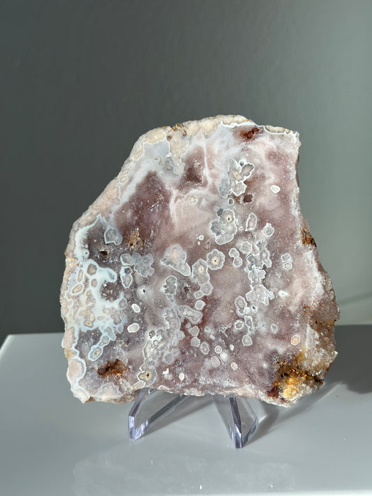 Pink Amethyst x Flower Agate x Purple Amethyst | Slab 02