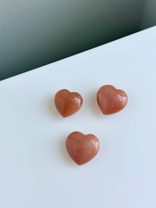 Sunstone x Peach Moonstone | Mini Heart