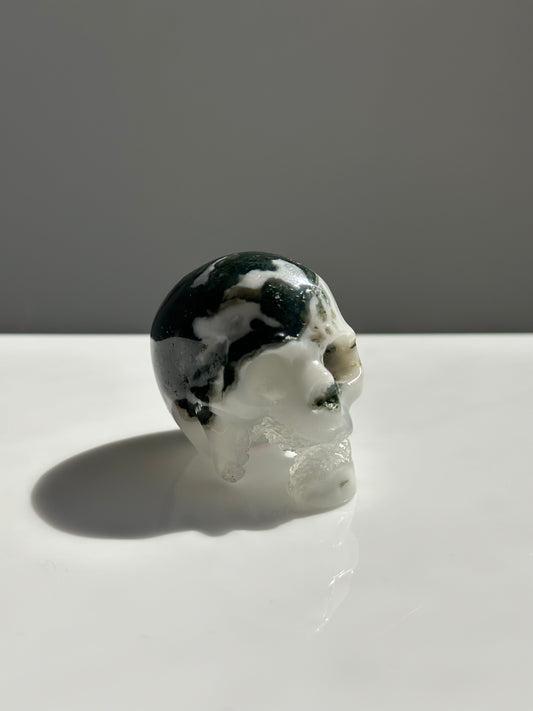 Moss Agate | Skull