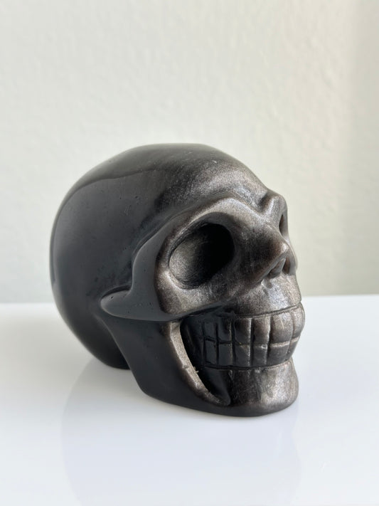 Obsidian Silver Sheen | Skull