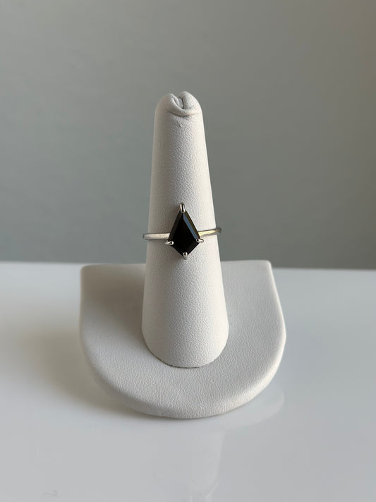 Smoky Quartz Faceted Ring | Adjustable