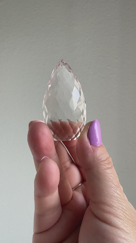 Clear Quartz Faceted Bullet