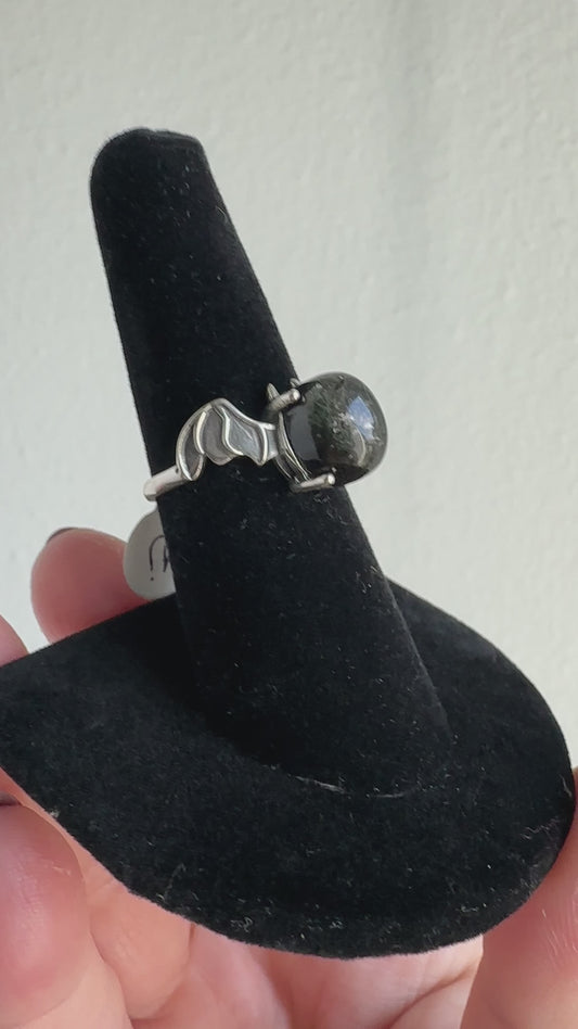 Garden Quartz Bat Ring | Adjustable Size