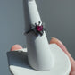 Ruby Butterfly Black Luxe Ring | Adjustable Size