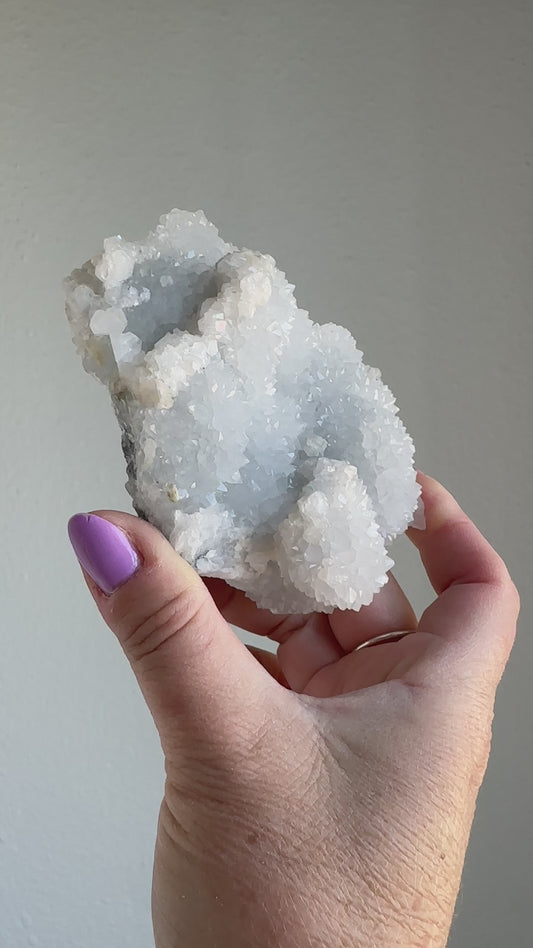 Apophyllite x Calcite Cluster | UV Reactive