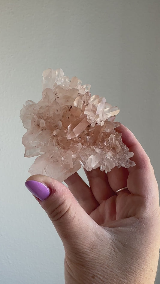 Pink Himalayan Samadhi Quartz Cluster